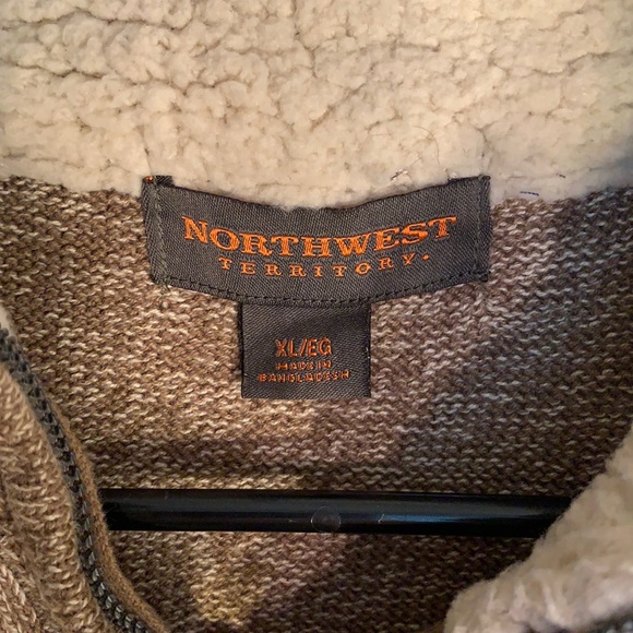 Northwest Territory Beige Pullover Zip-Up Sweater Men’s XL - Picture 4 of 8